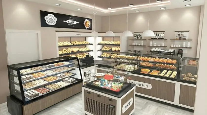 Pamje nga jashte e nje furre buke & pastiçerie e dizenjuar