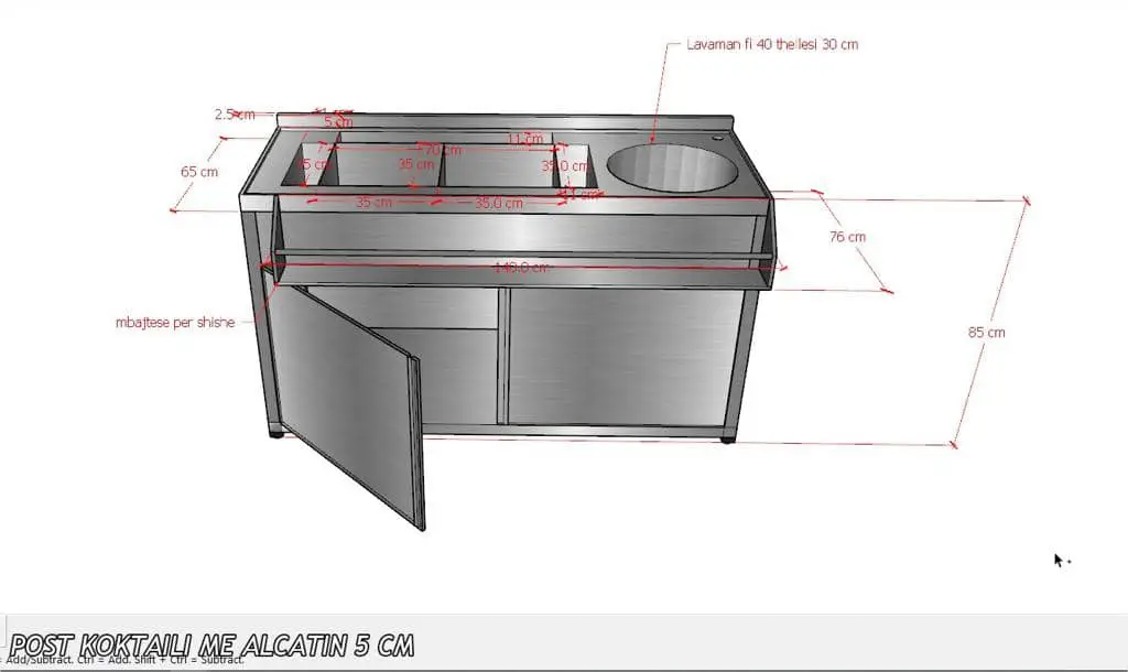Tavoline per koktejl 3 D dhe reale projektuar dhe realizuar – foto 2