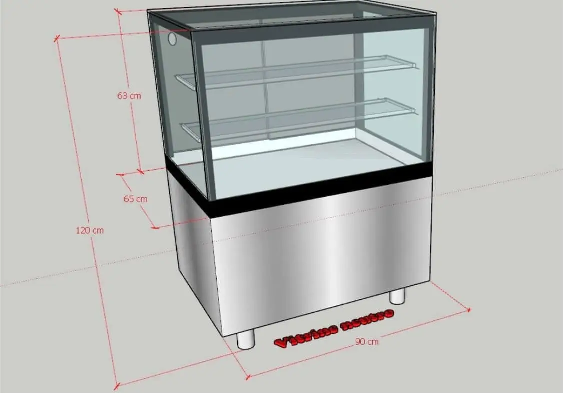 Vitrinë pastiçerie sipas kërkesës së klientit, 3d dhe reale – foto 2